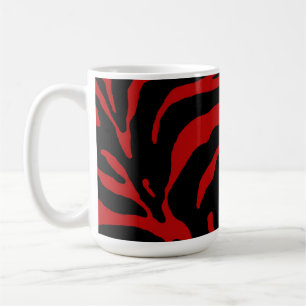 Red Zebra Stripe Animal Print Coffee Mug