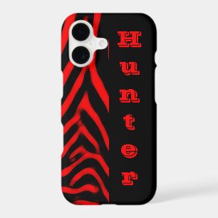 Red Zebra Vertical Monogram