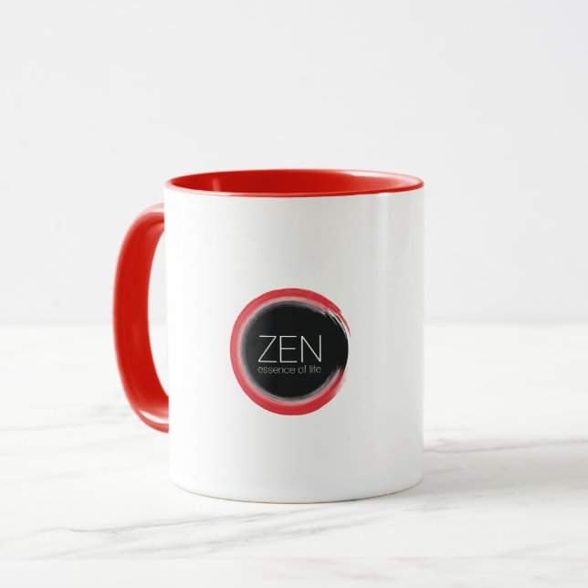 Red Zen Mug (Front Left)