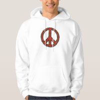 Red Zig Zag Peace Sign