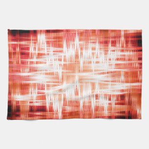 Red zigzag pattern tea towel