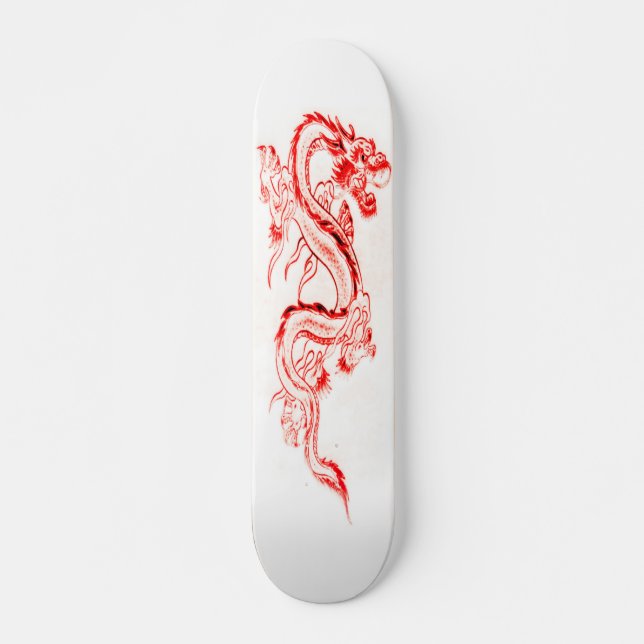 Red Zircon Dragon Skateboard (Front)