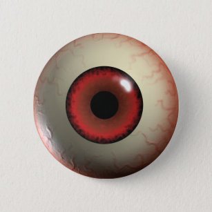Red Zombie Eye-ball Badge