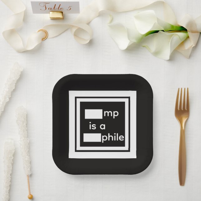 Redacted Paper Plate (Wedding)