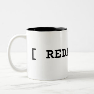[ REDACTED ] Typographic Minimalist Two-Tone Mug