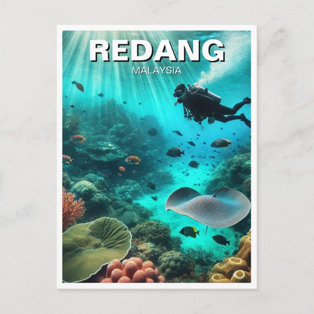 Redang Malaysia Scuba Diving Postcard (Front)