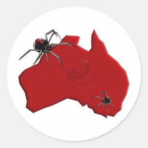 Redback Spider Australia Classic Round Sticker