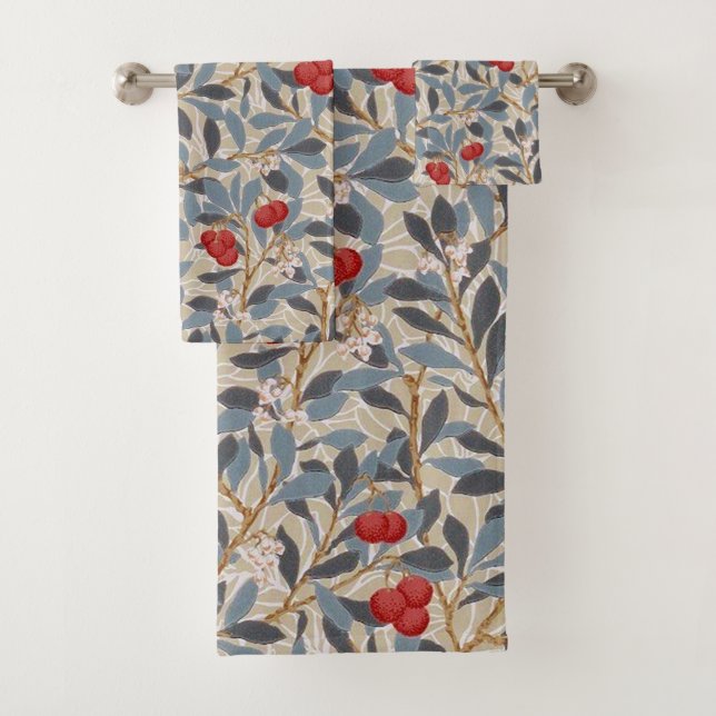 Redberry Tree, William Morris Bath Towel Set (Insitu)