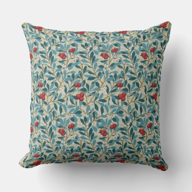 Redberry Tree, William Morris Cushion (Front)