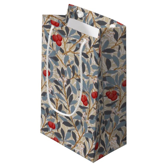 Redberry Tree, William Morris Small Gift Bag (Front Angled)