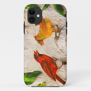 Redbirds Singing of love iPhone 11 Case