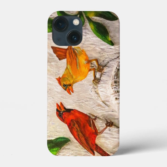 Redbirds Singing of love Case-Mate iPhone Case (Back)