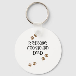 Redbone Coonhound Dad Key Ring