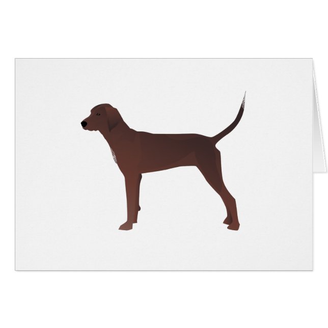 Redbone Coonhound Dog Breed Customisable Card (Front Horizontal)