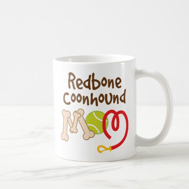 Redbone Coonhound Dog Breed Mum Gift Coffee Mug (Right)