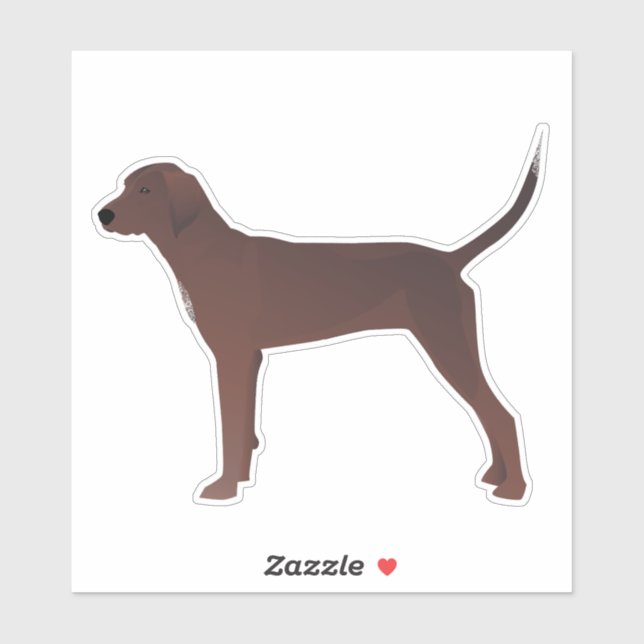 Redbone Coonhound Dog Breed Silhouette (Sheet)
