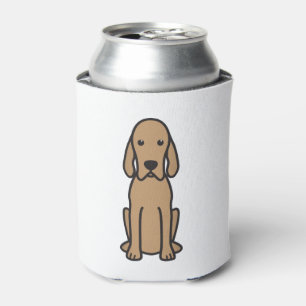 Redbone Coonhound Dog Cartoon Can Cooler