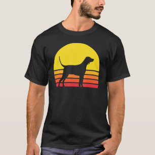 Redbone Coonhound Dog Silhouette Vintage Retro T-Shirt