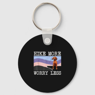 Redbone coonhound hike more worry less graphic key ring