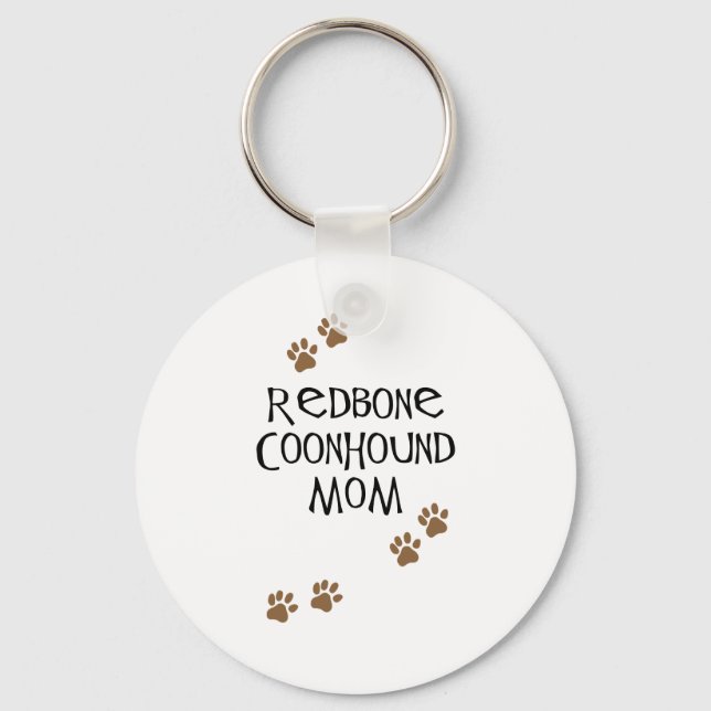 Redbone Coonhound Mum Key Ring (Front)