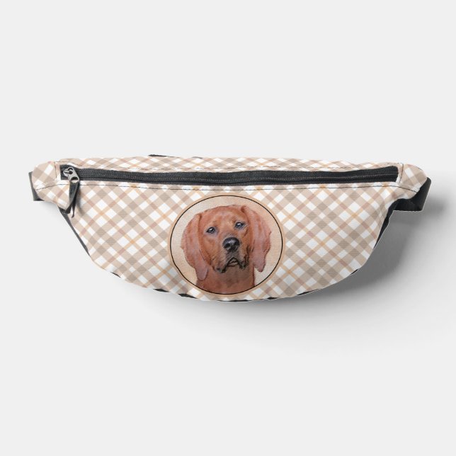 Redbone Coonhound Painting Cute Original Dog Art Bum Bags (Lay Down)