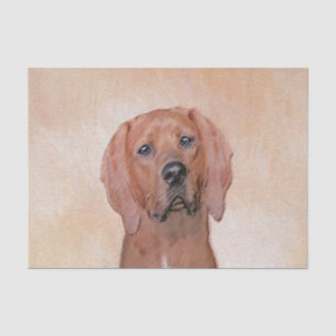 Redbone Coonhound Painting - Cute Original Dog Art Tissue Paper