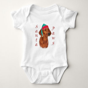Redbone Coonhound Santa Paws Baby Bodysuit