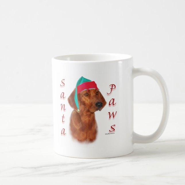 Redbone Coonhound Santa Paws Coffee Mug (Right)