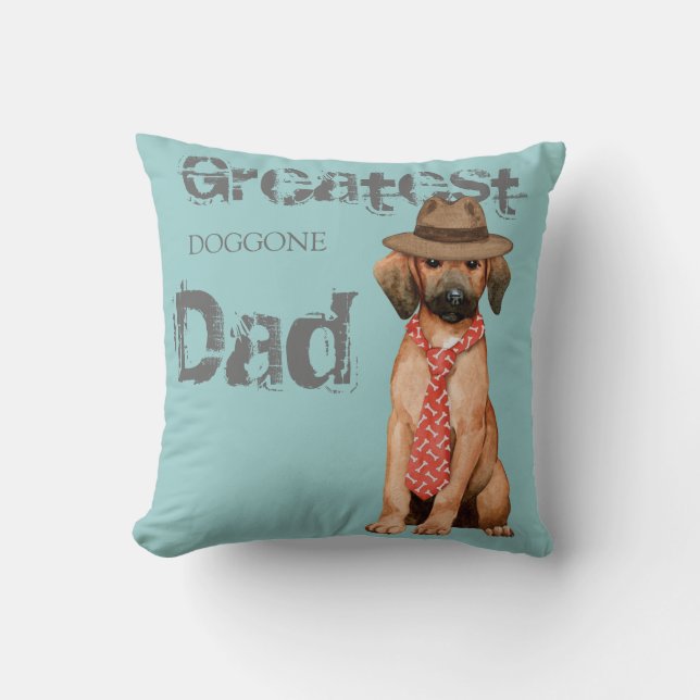 Redbone Dad Throw Pillow (Front)