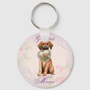 Redbone Heart Mum Keychain