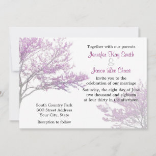 Redbud Tree Wedding Invitation