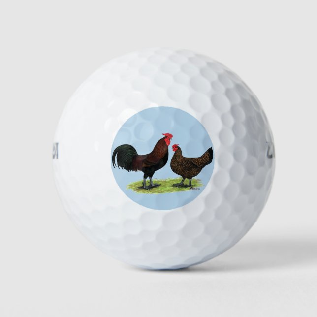 Redcap Chickens Golf Balls (Front)