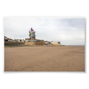 Redcar Beach and Beacon Photo Print