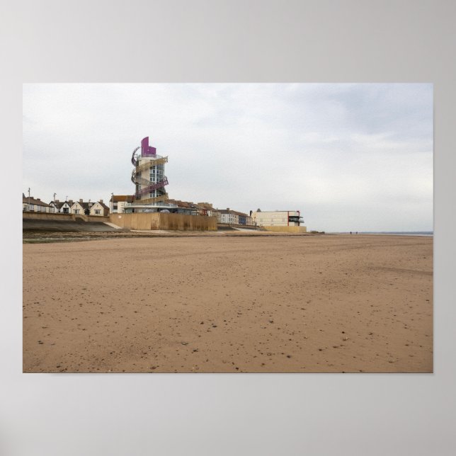 Redcar Beach and Beacon Poster (Front)