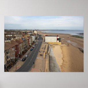 Redcar Beach from the Beacon Poster