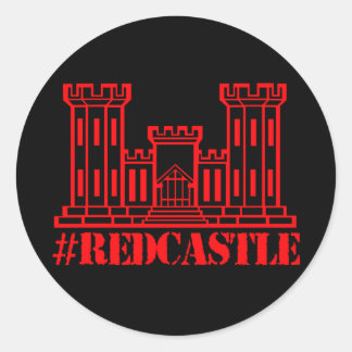 #Redcastle Combat Engineer (Large Castle) Classic Round Sticker