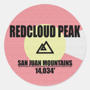 Redcloud Peak Classic Round Sticker