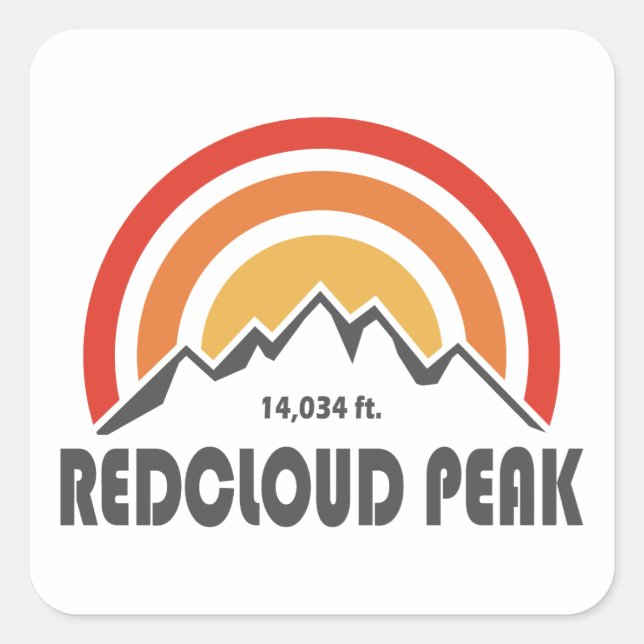 Redcloud Peak Square Sticker (Front)