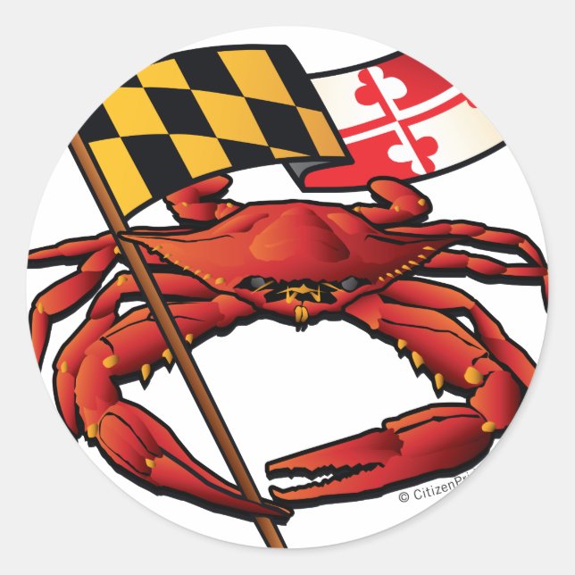 RedCrab_MD_banner.ai Classic Round Sticker (Front)