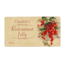 Redcurrant Canning label