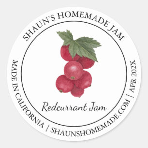 Redcurrant Jam Modern label