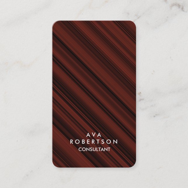 Reddish Brown Creative Consultant Manager Business Card (Front)