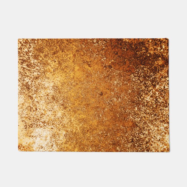 Reddish Brown Rustic Weathered Grunge Copper Doormat (Front)