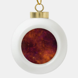 Reddish Galaxy Starry Sky Universe Nebula Astrolog Ceramic Ball Christmas Ornament
