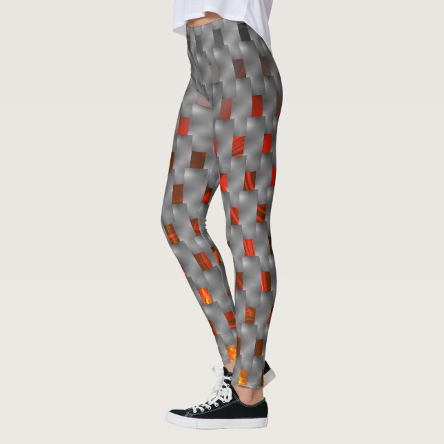 Reddish image up grey plates, rectangular shapes leggings (Left)