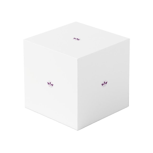 Reddish Magenta decorative Cube (Front Angled)