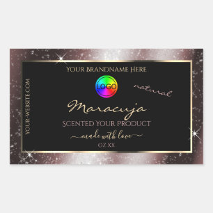Reddish Metal Glitter Frame Product Label and Logo