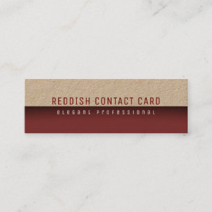 reddish minimalist elegant and modern mini business card