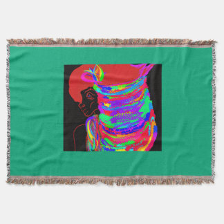 Reddish-Orange Fox Warrior Princess Throw Blanket