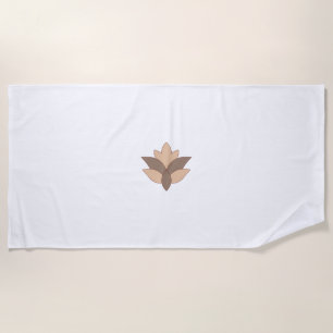 Reddish Orange, Orange language Beach Towel
